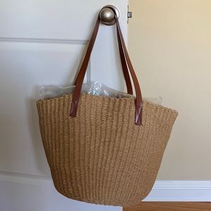 J.Crew Woven Straw Market Tote